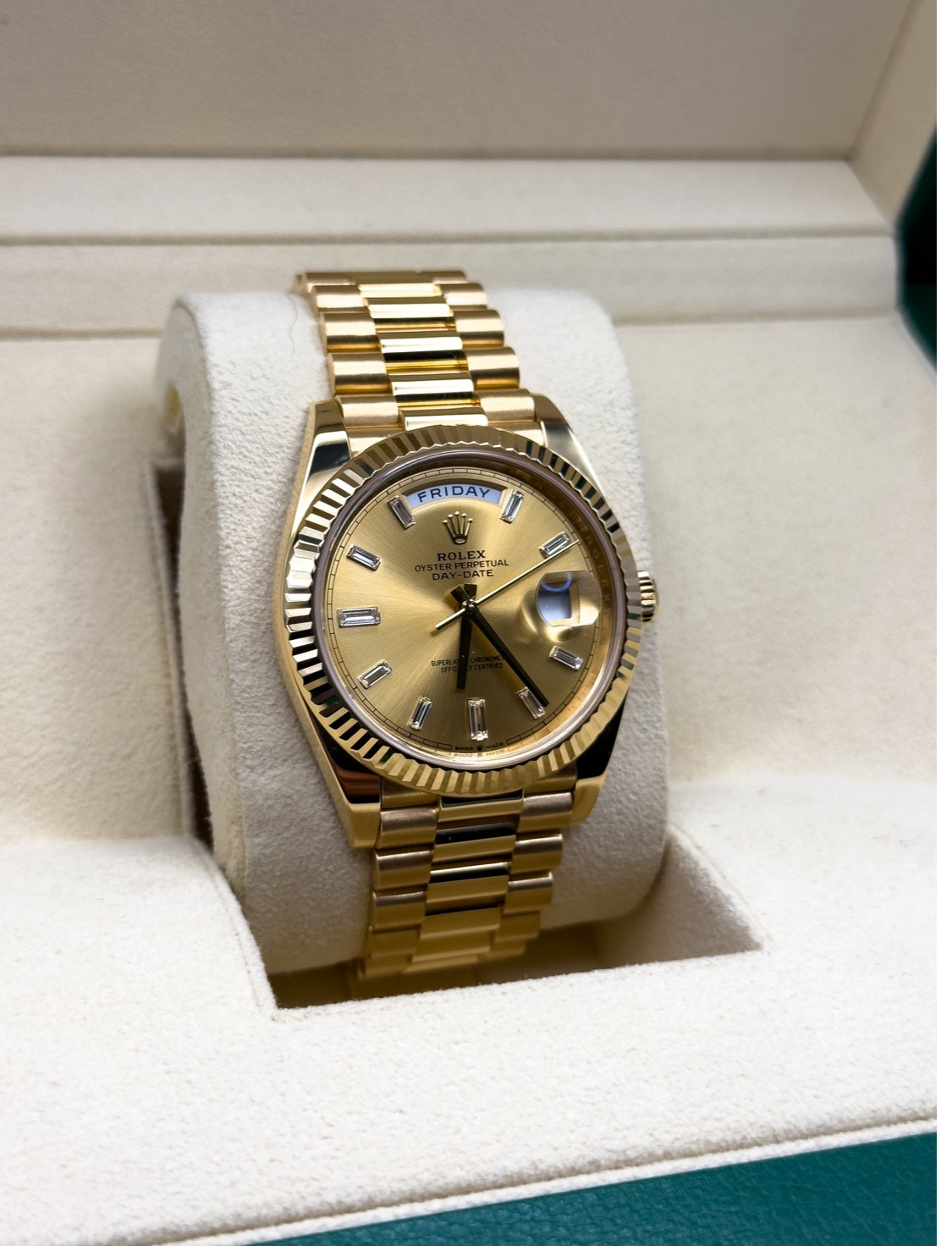 Rolex Day-Date 40 Yellow Gold Baguette