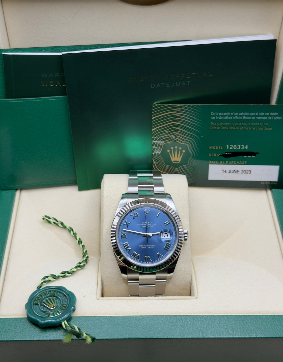 Rolex Datejust 41 Blue Azurro Roman