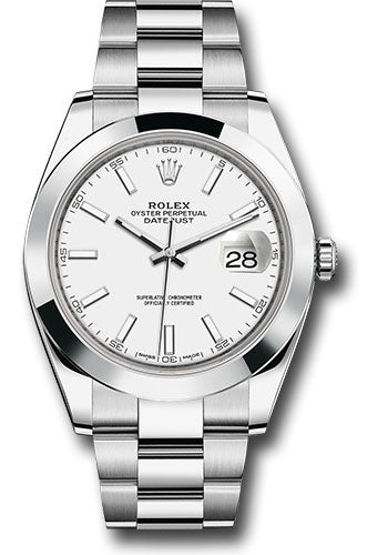 Rolex Datejust 41 White Index Oyster 126300