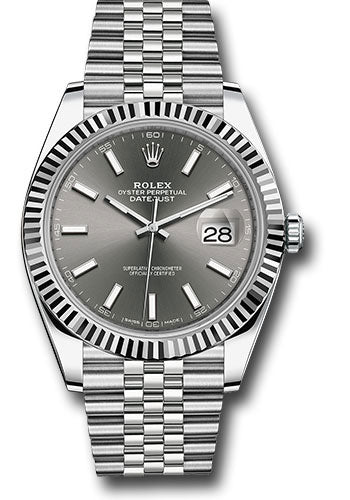 Rolex Datejust 41 Dark Rhodium Index Dial on Jubilee 126334 Card 2023