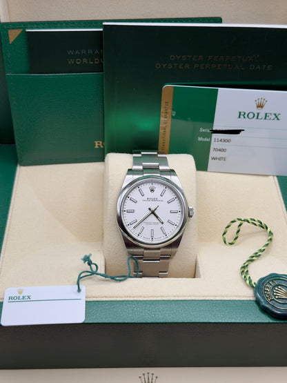 Rolex Oyster Perpetual 39MM White