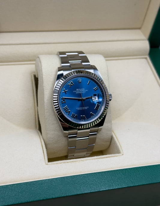 Rolex Datejust 41 Blue Azurro Roman