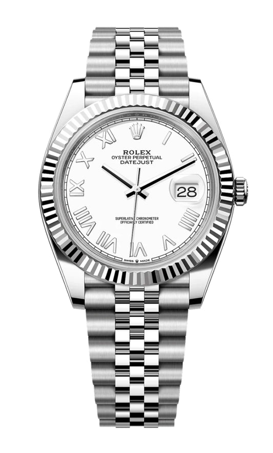 Rolex Datejust 41 White Roman Jubilee 126334