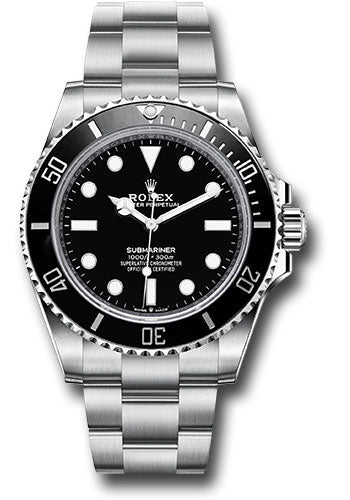 Rolex Submariner No-Date Black Dial on Oyster 124060 Complete 2022