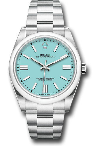 Rolex Oyster Perpetual 41 Turquoise Blue Index Oyster 124300