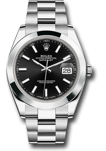 Rolex Datejust 41 Black Index Dial on Oyster 126300 2025