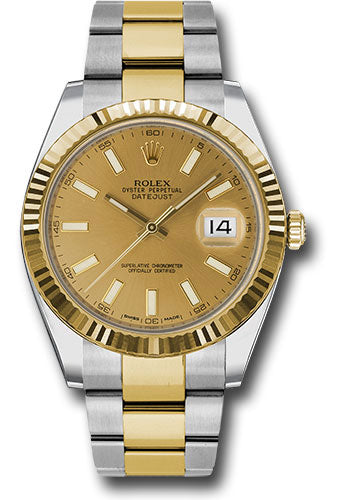 Rolex Datejust 41 Champagne Index Oyster 126333