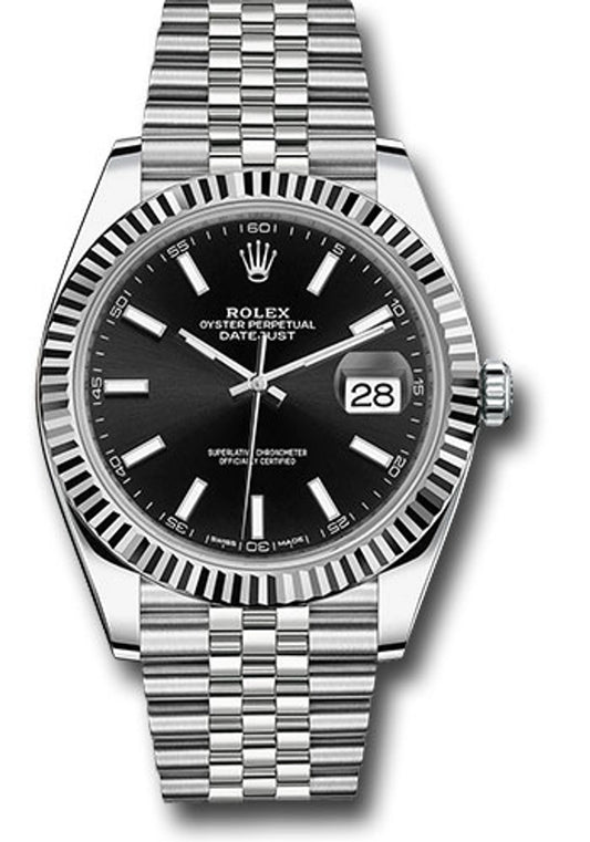 Rolex Datejust 41 Black Index Jubilee 126334