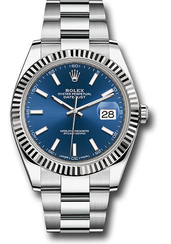 Rolex Datejust 41 Blue Index Dial on Oyster 126334 Complete 2026