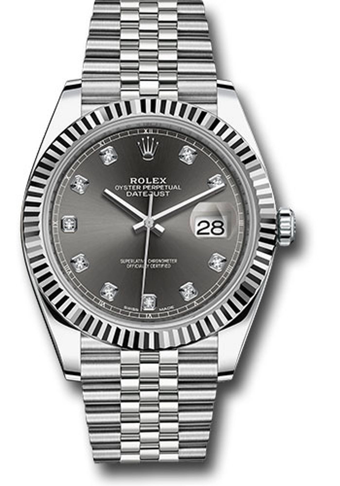 Rolex Datejust 41 Dark Rhodium Diamond Jubilee 126334