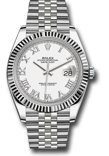 Rolex Datejust 41 White Roman Jubilee 126334
