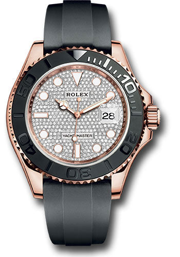 Rolex Yacht-Master Diamond Paved Oysterflex 126655
