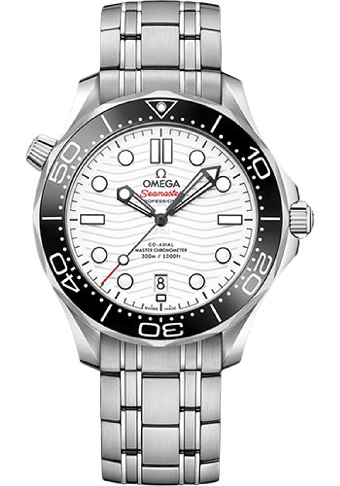 Omega Seamaster Diver 300M Omega Co-Axial Master Chronometer White Bracelet 210.30.42.20.04.001