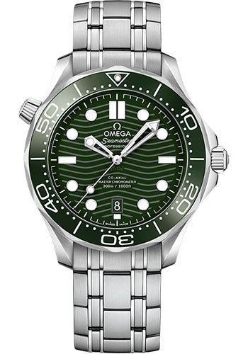 Omega Seamaster Diver 300M Co-Axial Master Chronometer Green Bracelet 210.30.42.20.10.001