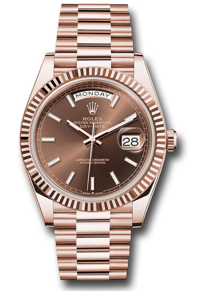 Rolex Day-Date 40 Chocolate Index President 228235