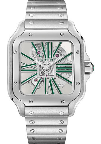 Cartier Santos de Cartier Large Skeleton Dial on Bracelet WHSA0028 Complete 2023
